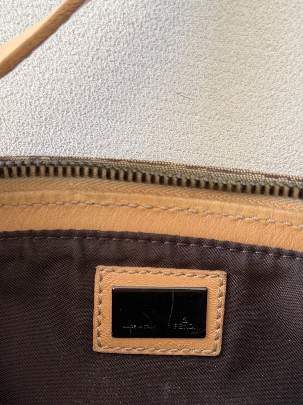 Fendi Tan Zuchinno Canvas Pochette - Picture 7 of 8